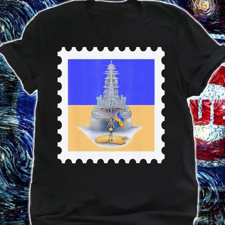 Ukraine Postage Stamp Soldier Flag Pride T-Shirt t-shirt shirt