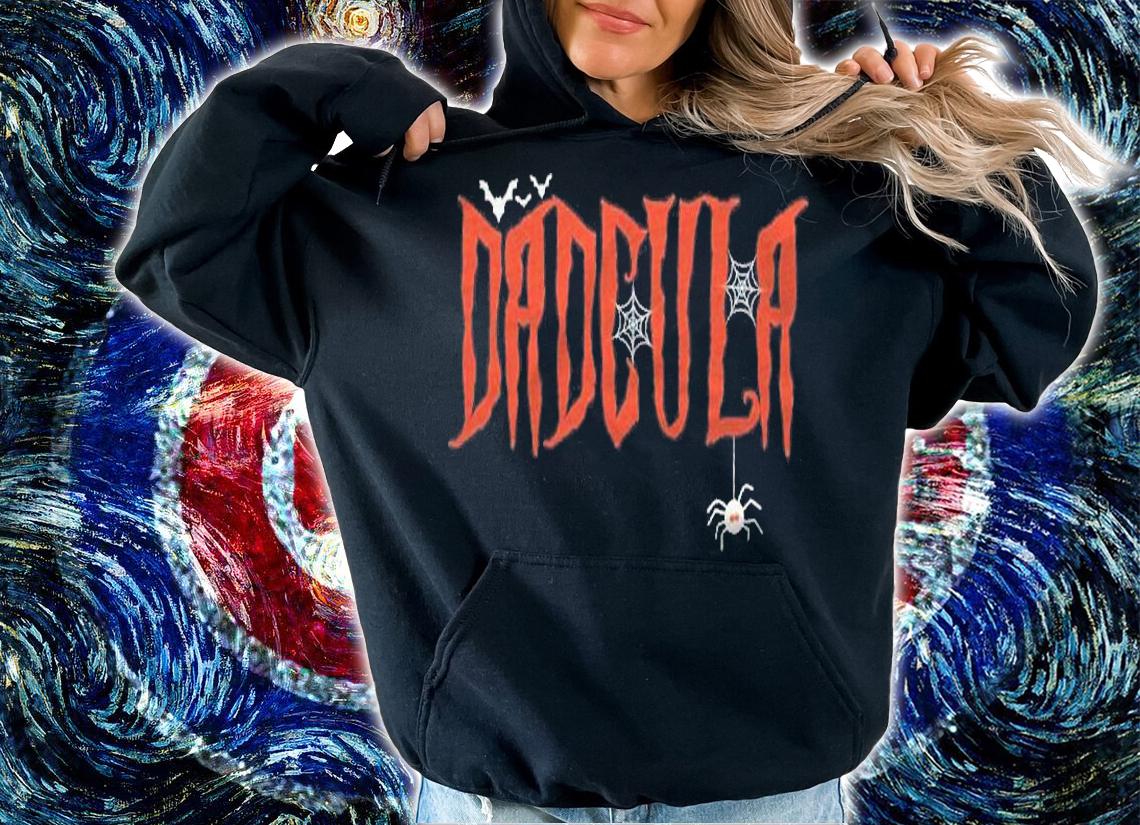 Funny Dadcula Halloween Dad Costume Spider Webs Dracula 2021 Pullover Shirt t-shirt hoodie