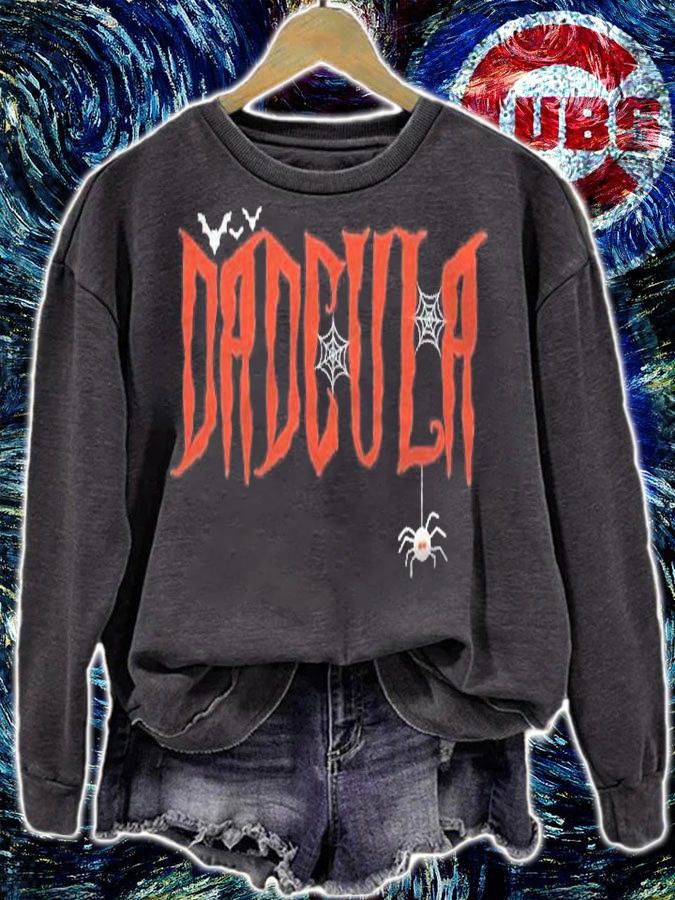 Funny Dadcula Halloween Dad Costume Spider Webs Dracula 2021 Pullover Shirt t-shirt sweatshirt