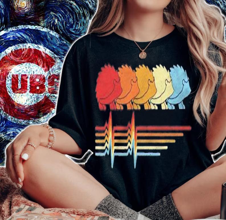 Hedgehog Heartbeat Retro Vintage Animals Hedgehog Lover Shirt t-shirt