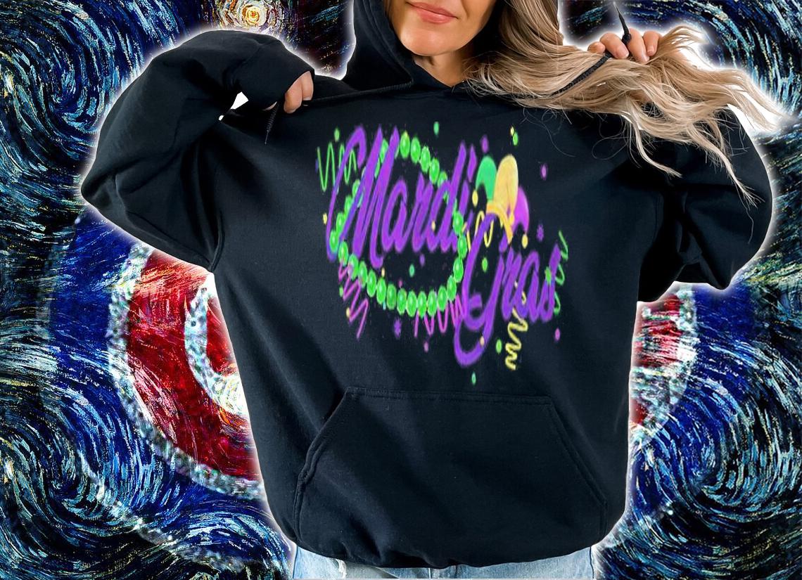 Mardi Gras text logo T-shirt t-shirt hoodie