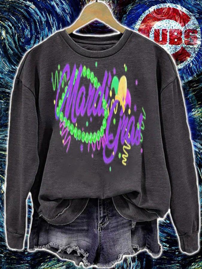 Mardi Gras text logo T-shirt t-shirt sweatshirt