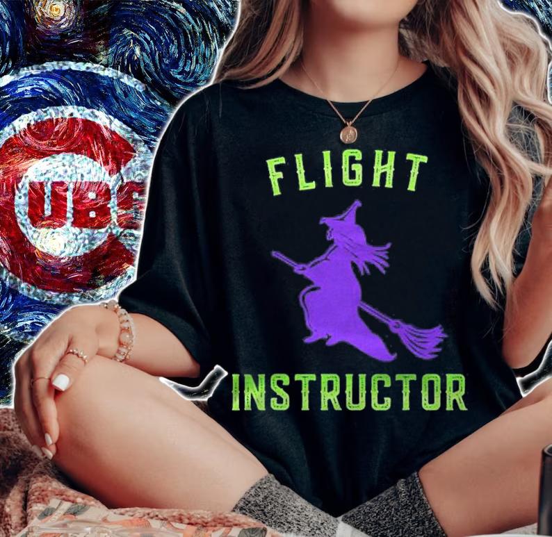 Flight Instructor Funny Witch Hallowee shirt