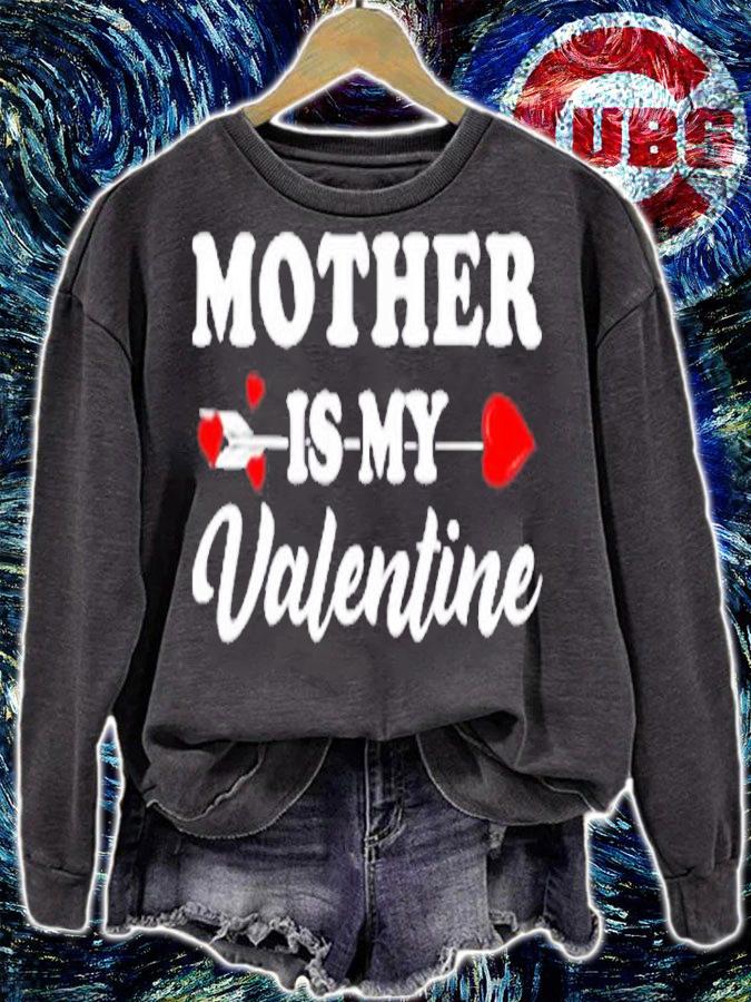 Funny Mother Is My Valentine Matching Family Heart Couples T-Shirt