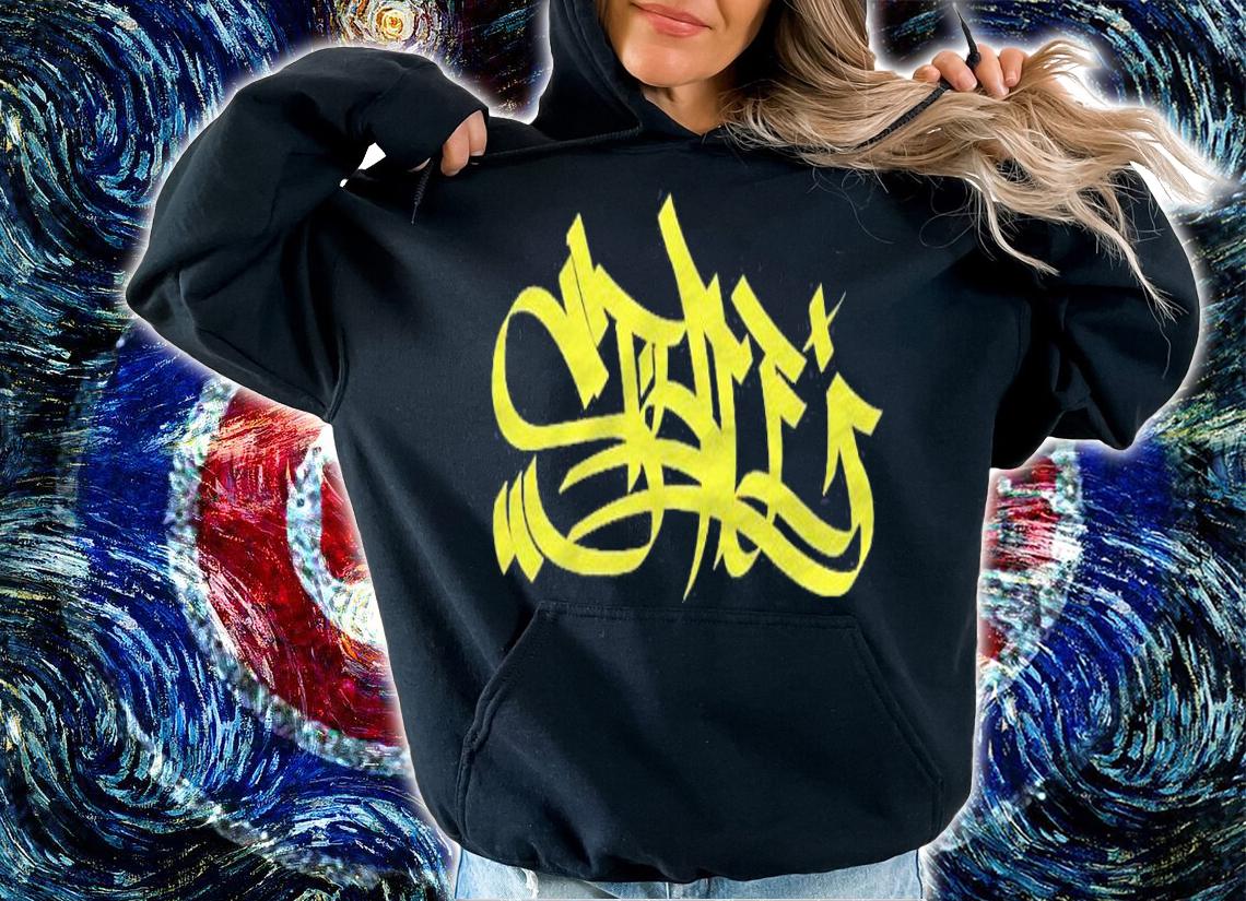 Graffiti Art Yellow Calligraphy Graffiti Painting Shirt hoodie