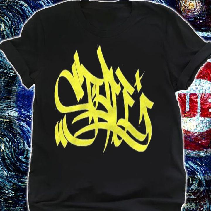 Graffiti Art Yellow Calligraphy Graffiti Painting Shirt shirt