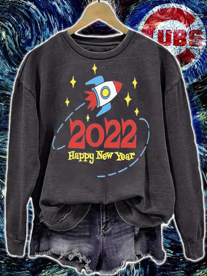 Happy New Year 2022 Rocketship T-Shirt sweatshirt