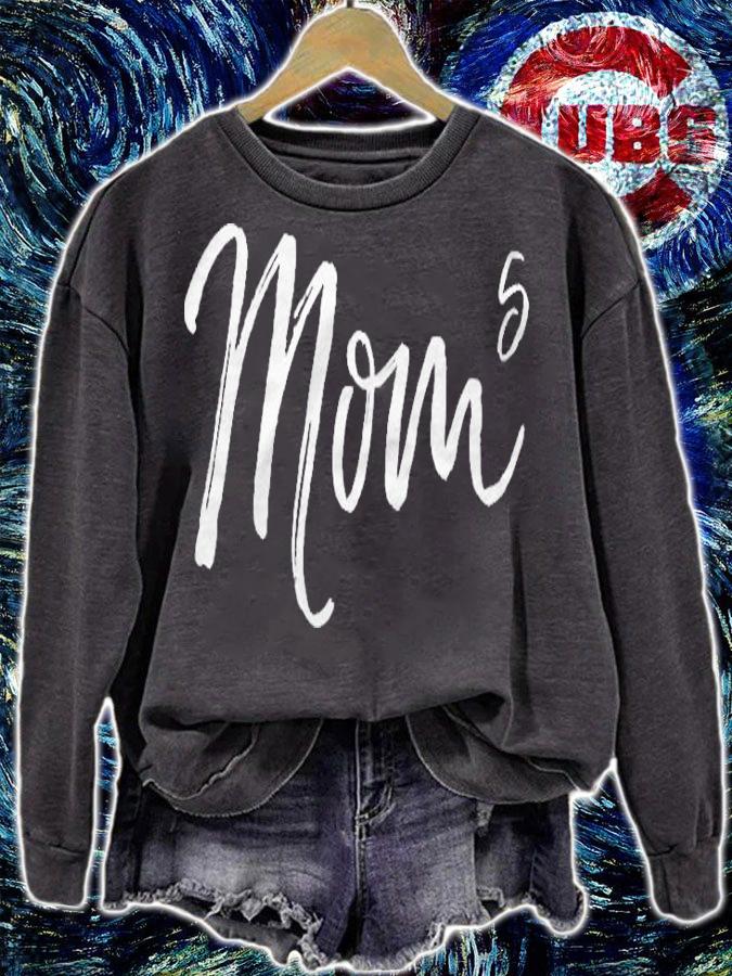 Mom Of 5 Pregnancy Announcement Gift Mom To The Fifth Power T-shirt sweatshirt