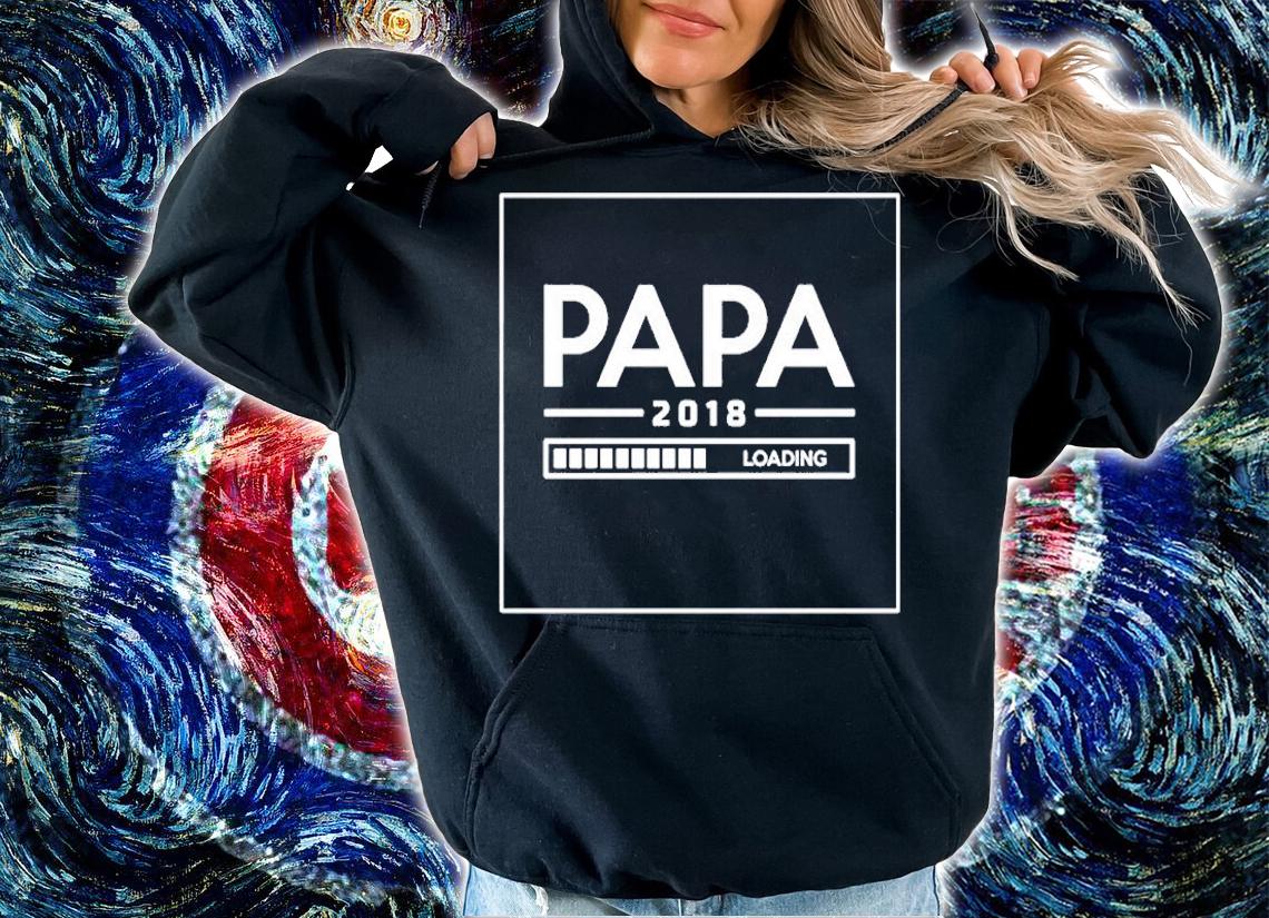 Papa Is Loading Black T-Shirt hoodie