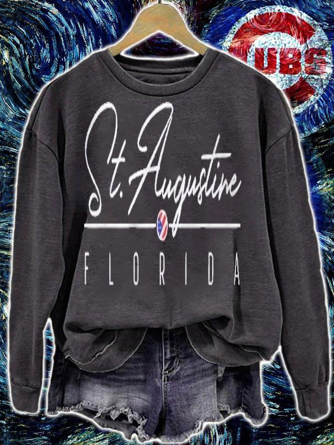 St. Augustine Fl Florida Us Flag Shirt