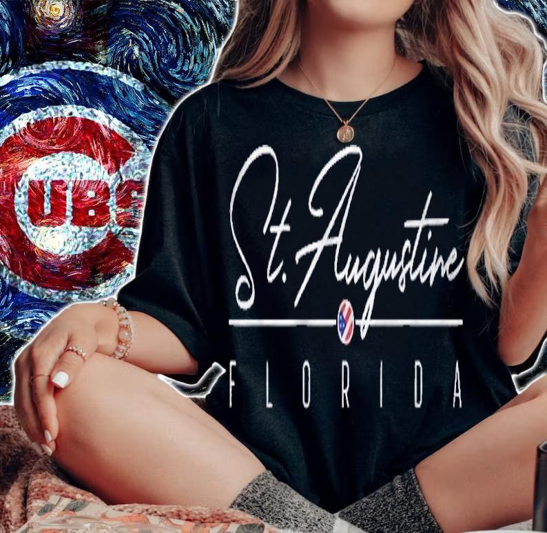 St. Augustine Fl Florida Us Flag Shirt