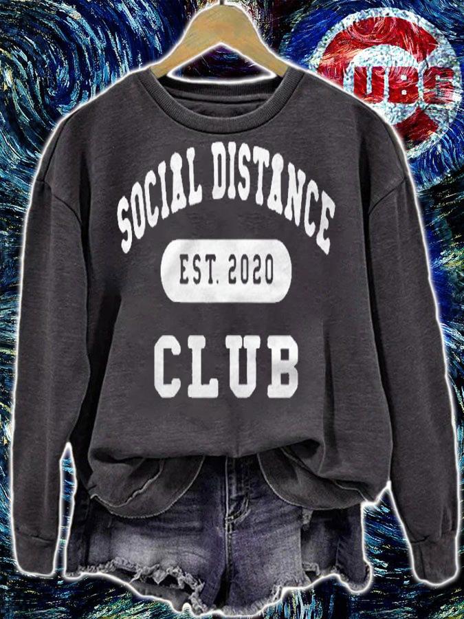 Womens Social Distance Club Fun An Inspirational Year In Hindsight Shirt sweatshirt