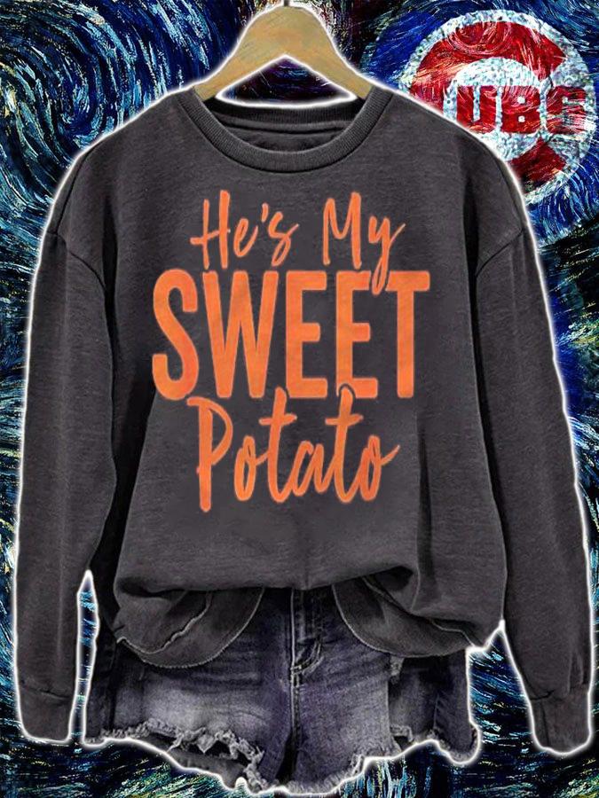 Hes My Sweet Potato Shirt I Yam Set Thanksgiving Matching Shirt sweatshirt
