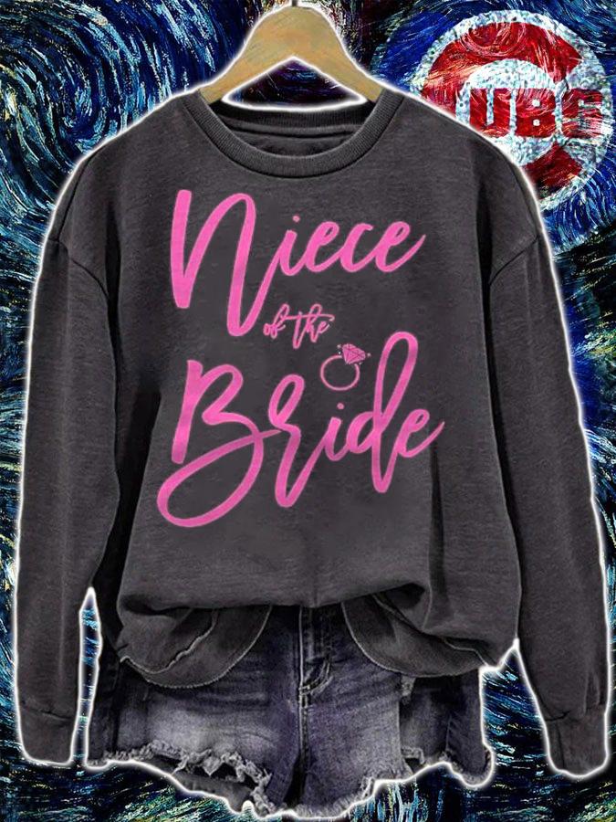 Niece Of The Bride Shirt With Ring Pink Shirt sweatshirt