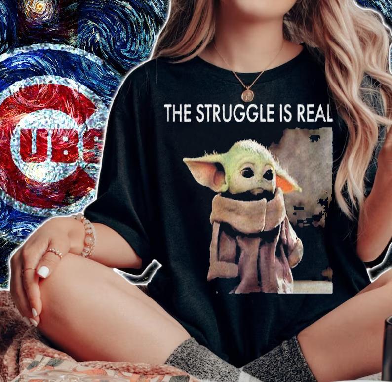 Star Wars The Mandalorian The Child The Struggle Is Real Shirt woman shirt