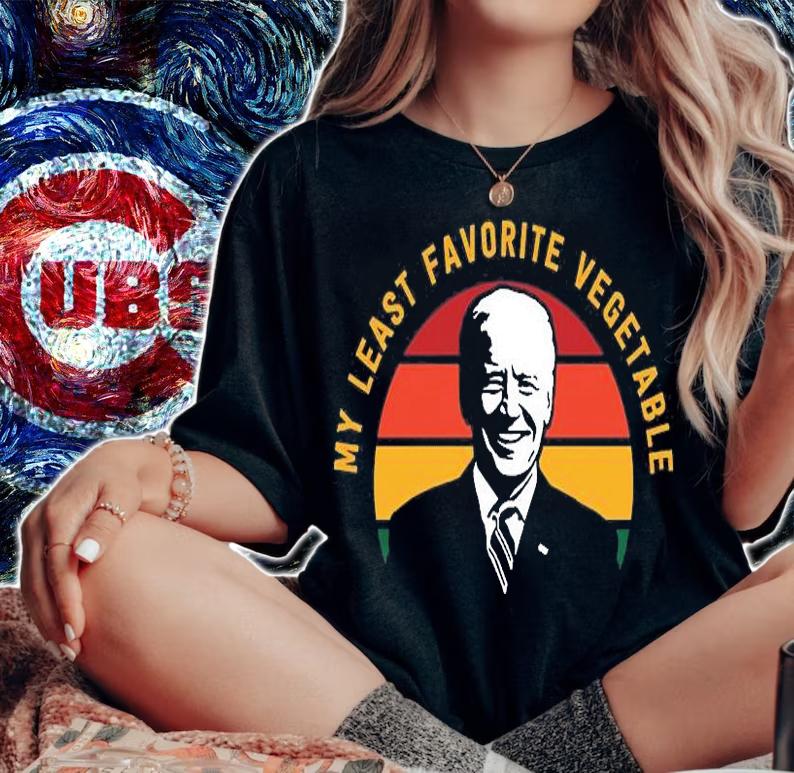 Funny Anti Biden My Least Favorite Vegetable Biden T-Shirt woman shirt