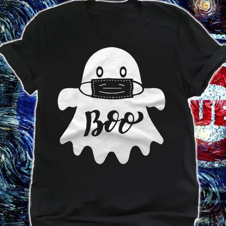 Funny Halloween Cute Boo Ghost In Face Mask 2021 Ver2 Shirt shirt