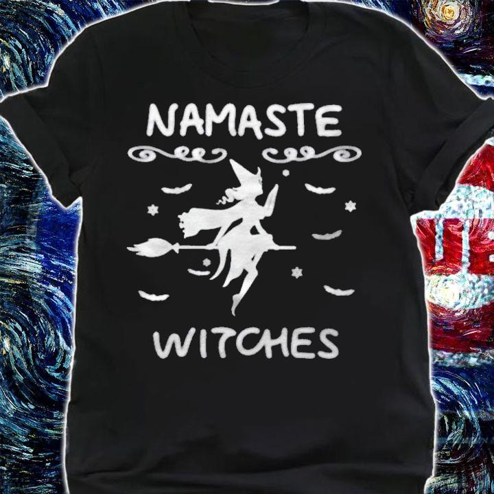 Namaste Witches Broom Yoga Halloween Costume Women Shirt shirt