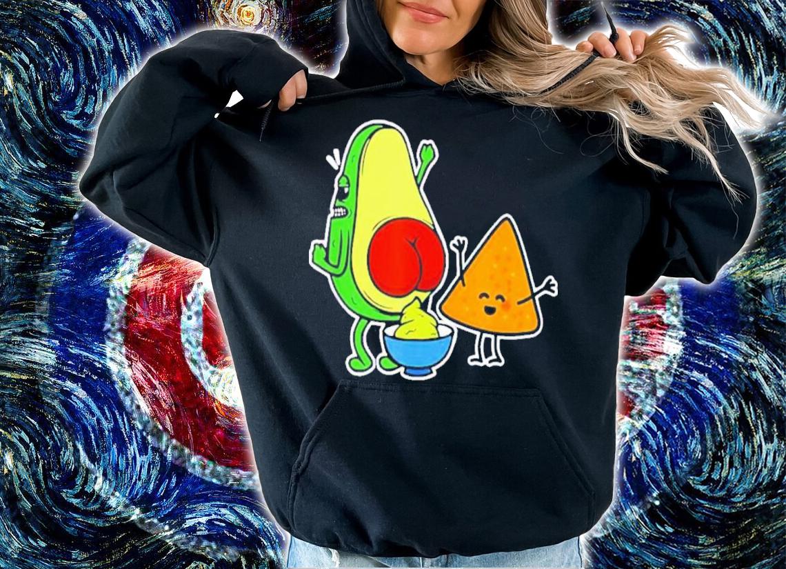 Pooping Avocado And Tortilla Chip Guacamole Poop Turd Vegan 2022 Shirt hoodie