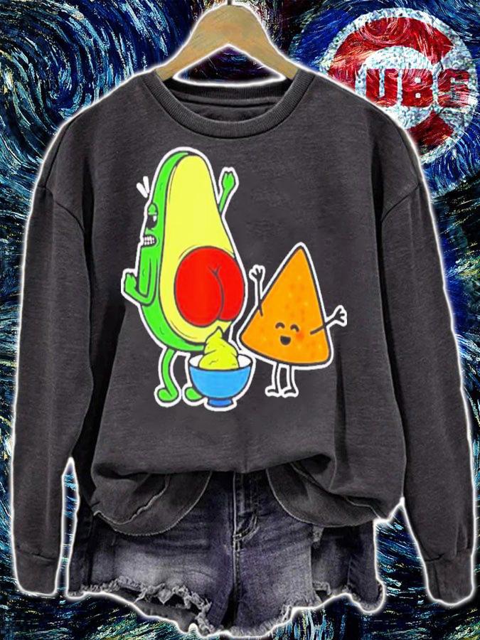 Pooping Avocado And Tortilla Chip Guacamole Poop Turd Vegan 2022 Shirt sweatshirt