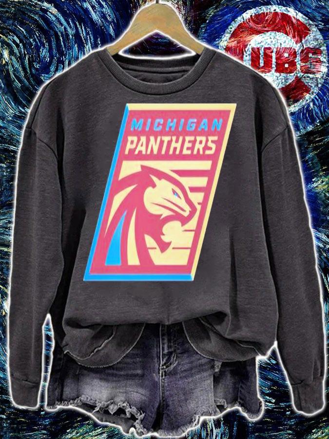USFL Michigan Panthers Fleeces Shirt sweatshirt