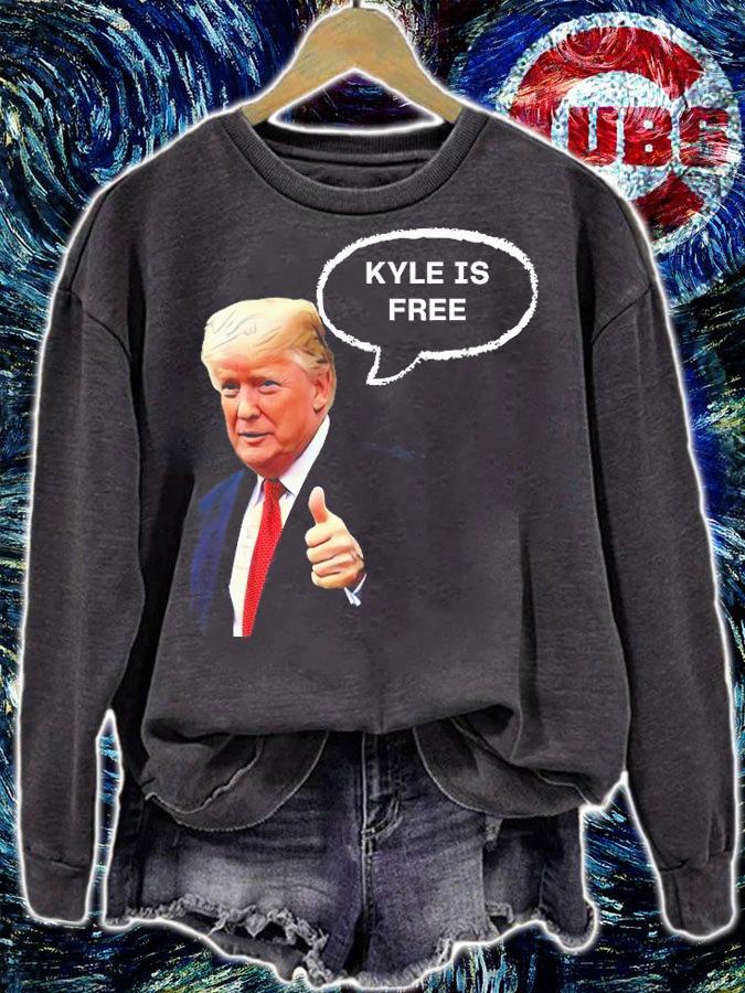 Kyle Is Free Donald Trump Thumbs Up T-Shirt sweatshirt