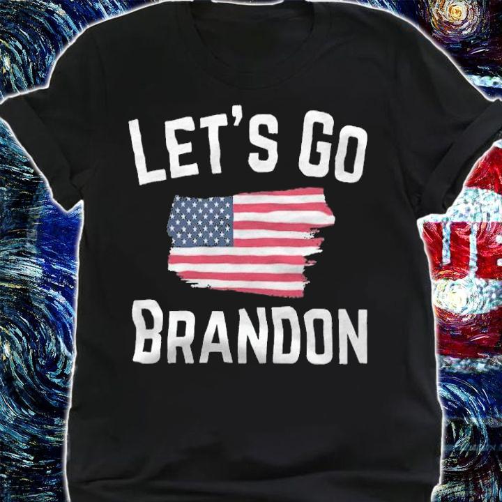 Lets Go Brandon Funny FJB American Flag T-Shirt shirt
