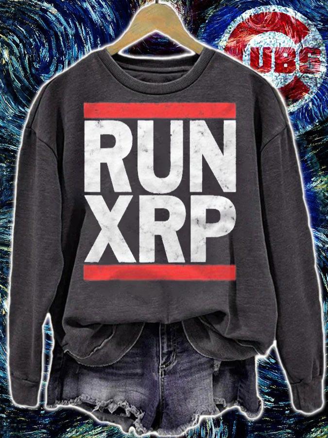 Mens Run Xrp Crypto Ripple Xrp To The Moon Shirt sweatshirt