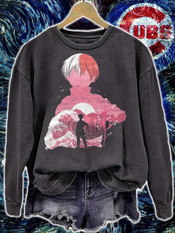 My Hero Academia Todoroki Shouto cherry blossom Japanese style T-shirt sweatshirt
