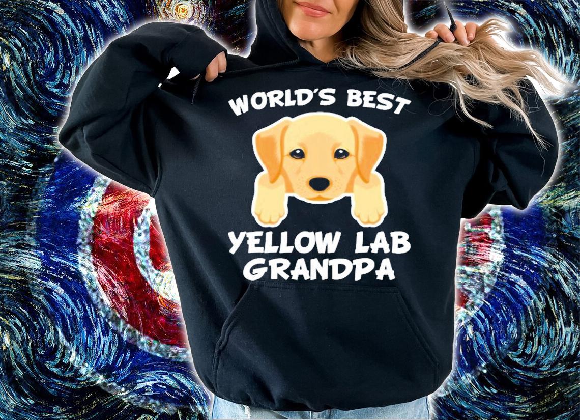 Dog Worlds Best Yellow Lab Grandpa T-Shirt hoodie