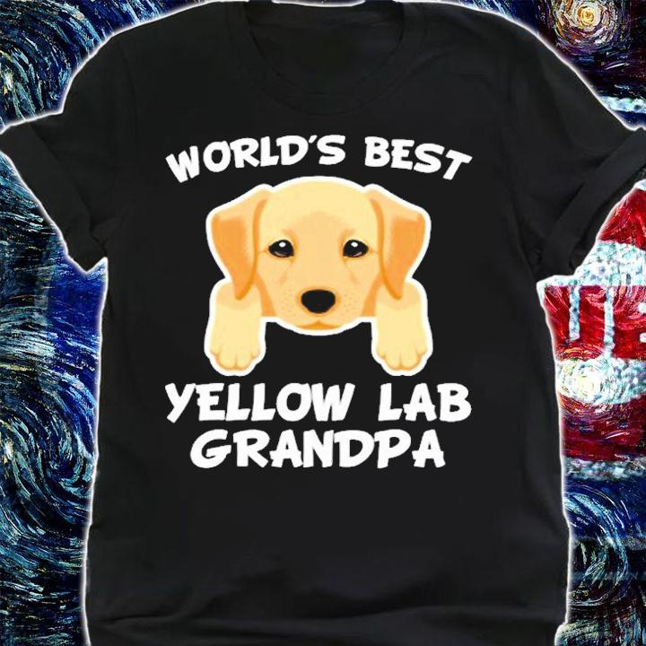 Dog Worlds Best Yellow Lab Grandpa T-Shirt shirt
