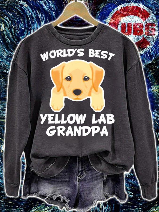 Dog Worlds Best Yellow Lab Grandpa T-Shirt sweatshirt