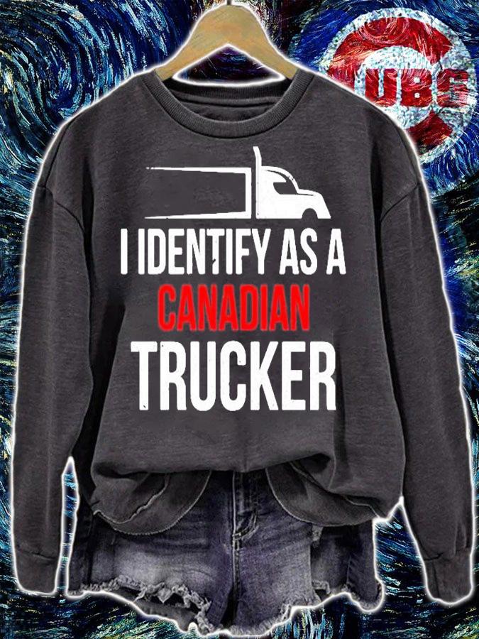 I Identify As A Canadian Trucker 2022 T-Shirt