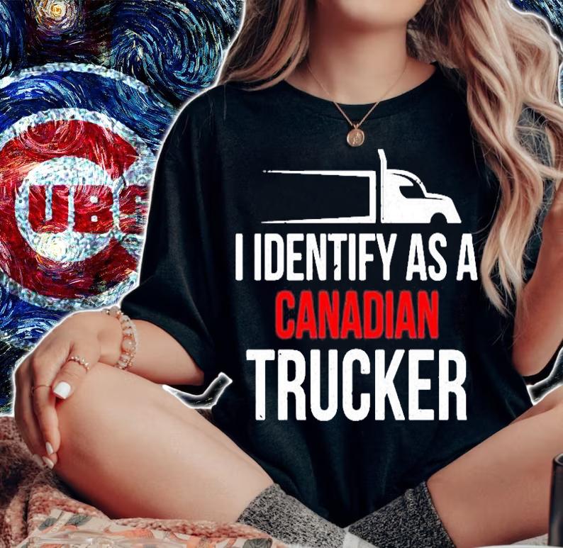I Identify As A Canadian Trucker 2022 T-Shirt