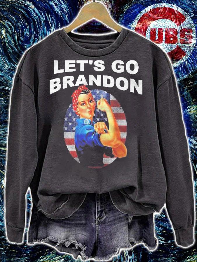 Lets Go Brandon American Flag Retro Vintage Shirt