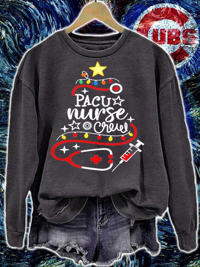 Merry Christmas Perianesthesia Nursing Gift Pacu Nurse Crew shirt sweatshirt