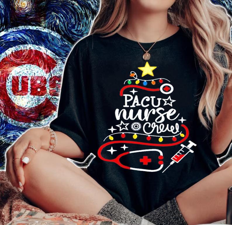 Merry Christmas Perianesthesia Nursing Gift Pacu Nurse Crew shirt woman shirt