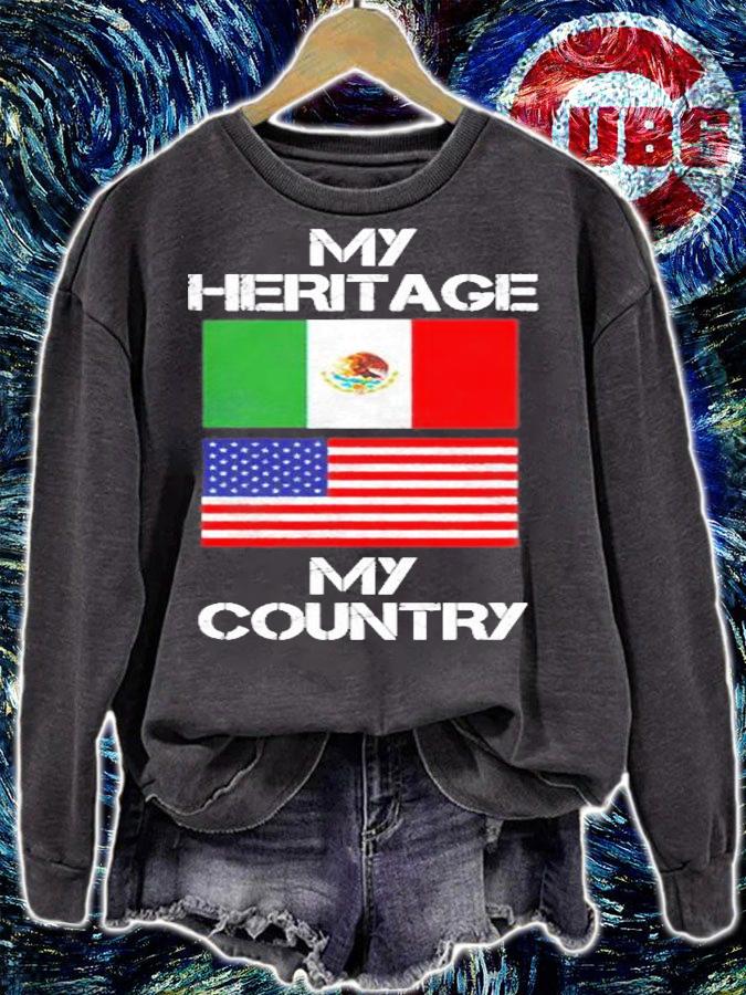 My Heritage My Country Mexican American T-Shirt