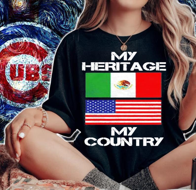 My Heritage My Country Mexican American T-Shirt