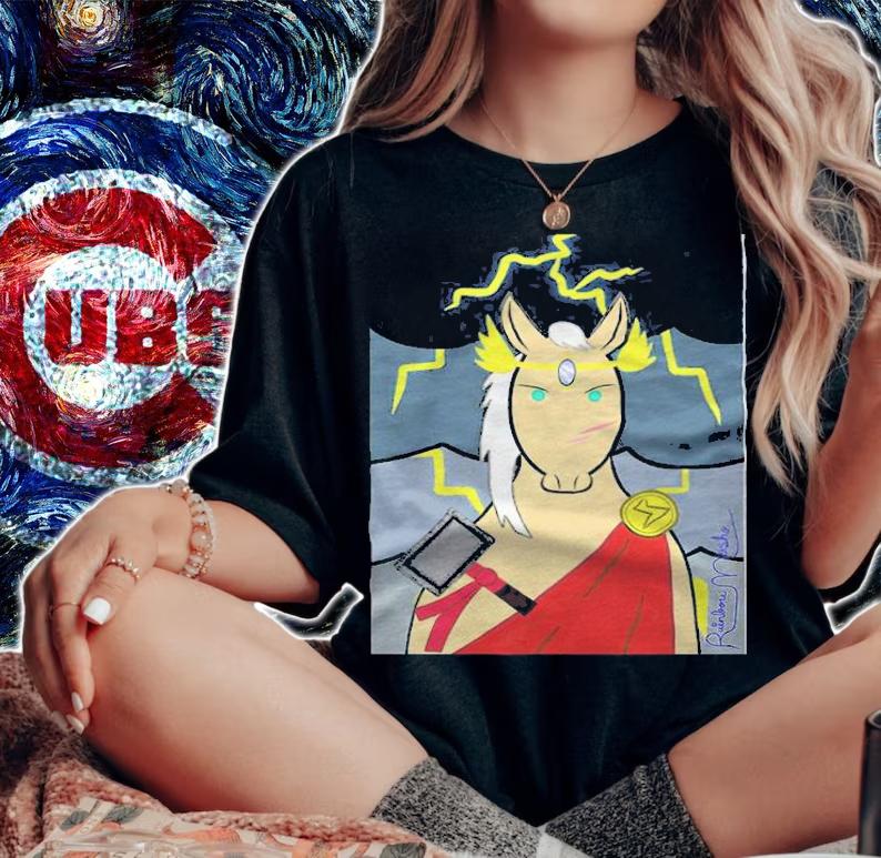 Rainbow Mosho Thor as a horse T-shirt woman shirt