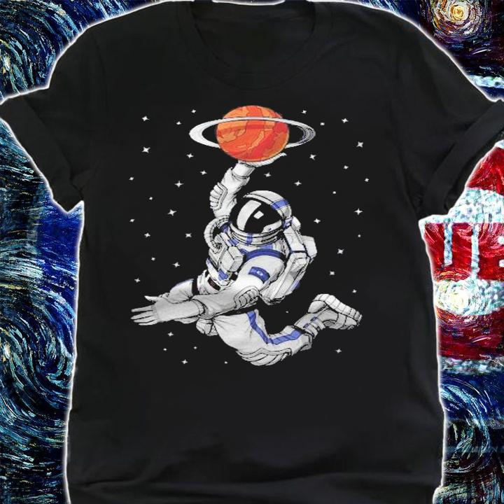 Space Astronaut Basketball Player Cosmic Men Boys Kids Shirt