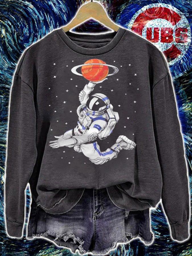 Space Astronaut Basketball Player Cosmic Men Boys Kids Shirt