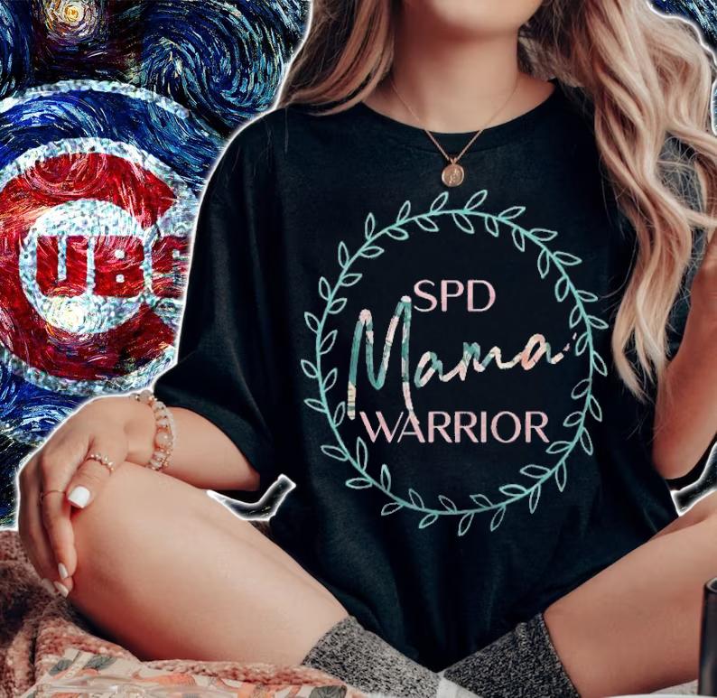 Spd Warrior Mama Spder Awareness Gift For Mom Mum Sensory T-shirt woman shirt