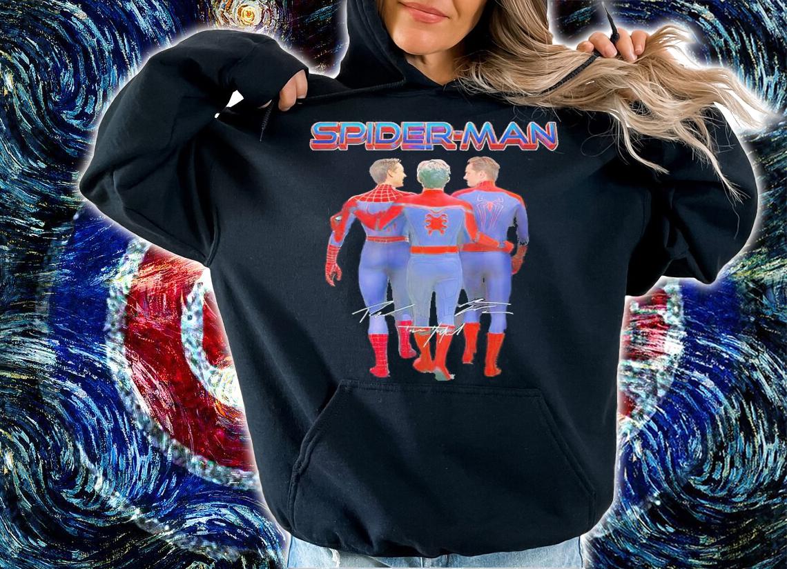 Spider-Man One Two Three signatures shirt hoodie