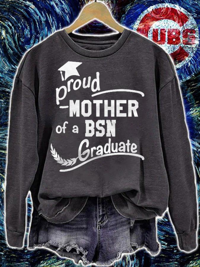 Womens Proud Mother Of Bsn Nursing Graduate Bsn Mom Shirt sweatshirt