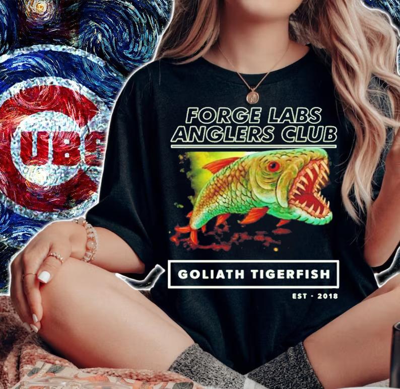 Forge Labs Merch Goliath Tiger Fish Tee Shirt woman shirt