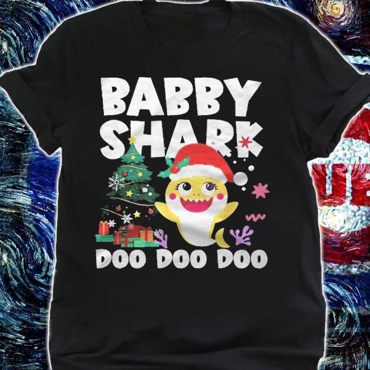 Grandpa Shark Around Christmas Tree Christmas Family Shark Shirt shirt