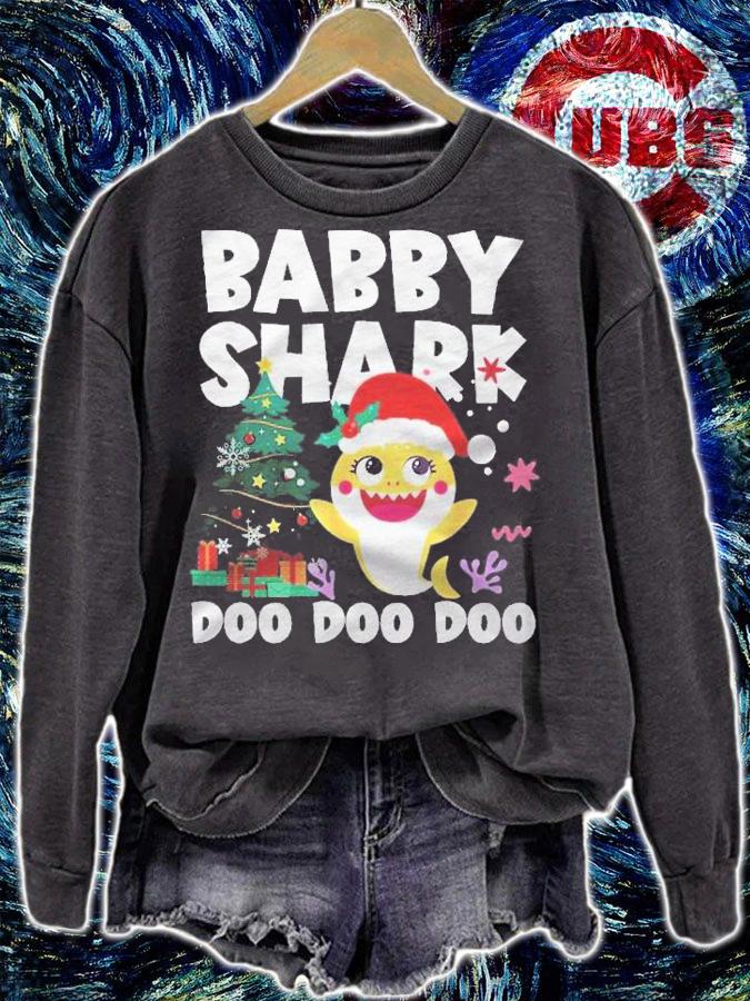 Grandpa Shark Around Christmas Tree Christmas Family Shark Shirt sweatshirt