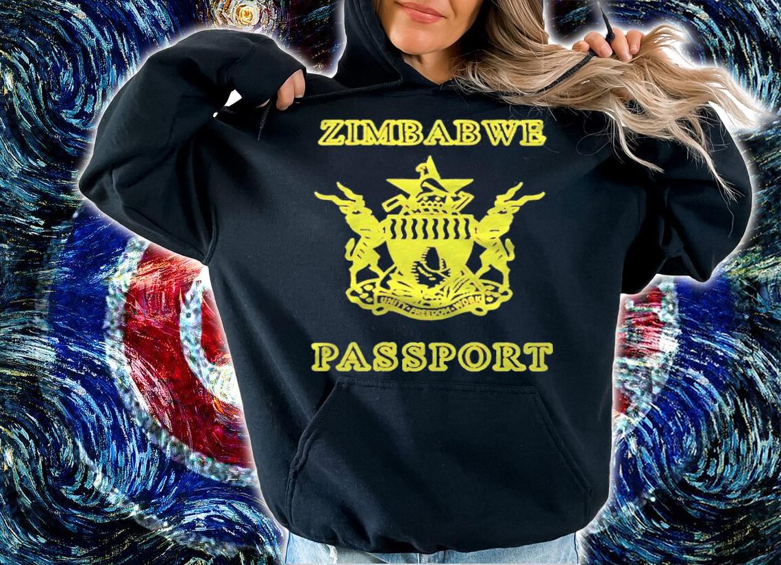 Zimbabwe passport T-shirt hoodie
