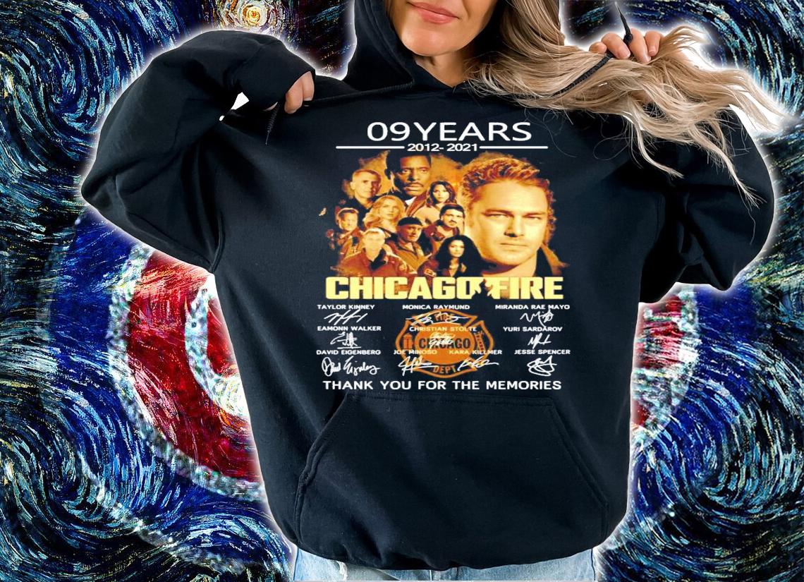 09 years 2012 2021 Chicagofire thank you for the memories t-shirt hoodie